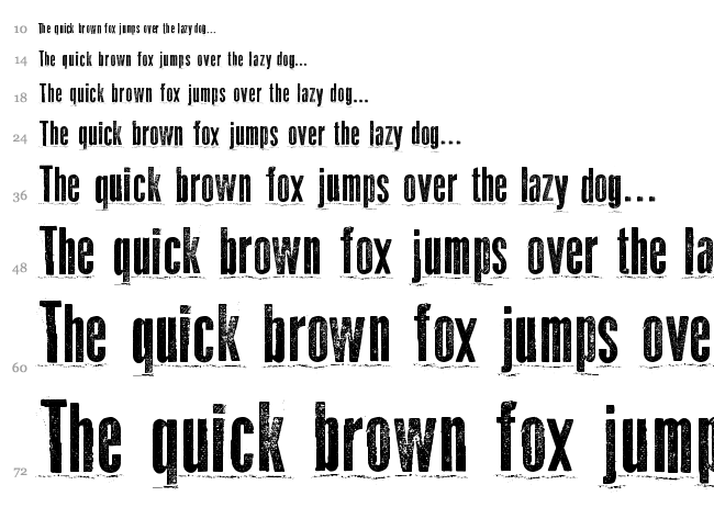 Odd Press font waterfall